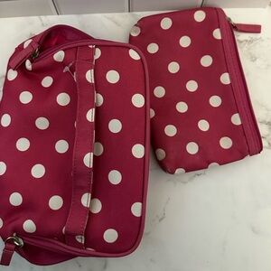 Polka Dot Cosmetic Bag Set